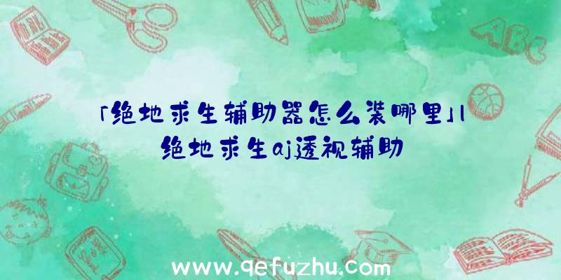 「绝地求生辅助器怎么装哪里」|绝地求生aj透视辅助